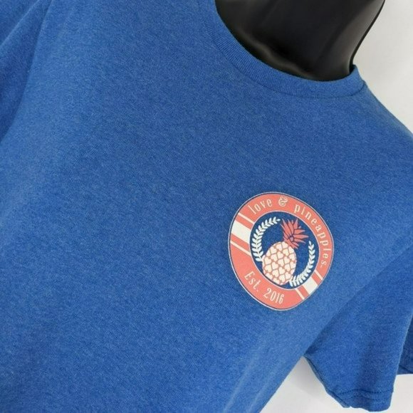 Love Pineapples Graphic T Shirt S Heather Blue Short Sleeve Tacos Are the Answer - Picture 9 of 11